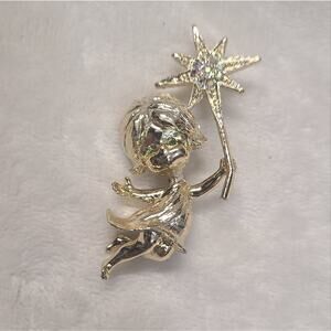 Vintage Tancer II Rhinestone Fairy Brooch